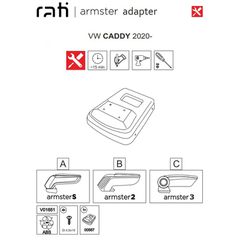 Βάση Τεμπέλη Ειδική Για VW Caddy 20+ Armster Rati 1 Τεμάχιο