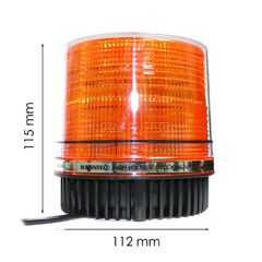 Φάρος Ασφαλείας Αυτοκινήτου Μαγνητικός Strobe Led Με 9 Flash 12V/24V 11,5x11,2cm Πορτοκαλί