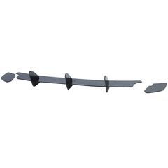Diffuser Πίσω Προφυλακτήρα Για VW Golf VI (6) 08-13 Για GTI Έκδοση Γυαλιστερό Μαύρο 3 Bars & 2 Side Splitters Από Πλαστικό 3 Τεμάχια