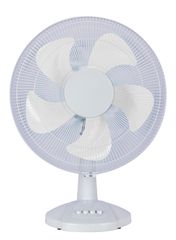 Ανεμιστήρας επιτραπέζιος Φ40cm 40W 230V με 5 πτερύγια 45° χειροκίνητα ρυθμιζόμενη κλίση σε λευκό χρώμα