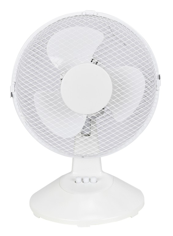Ανεμιστήρας επιτραπέζιος με διάμετρο Φ23cm 230V 25W 3 πτερύγια σε λευκό χρώμα με 2 ταχύτητες