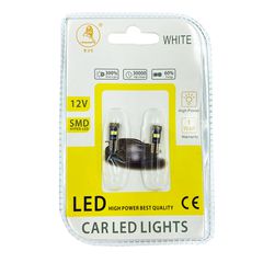 Λάμπες Led T5 12V 6 Smd Hyper Led Canbus 100238 Λευκό Φως 2 Τεμάχια