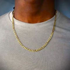 Κόσμημα Αλυσίδα λαιμού 22K με επιχρυσωμένο πάχος 5macro μήκος 60εκ. βάρους 14,3 γραμμαρίων-thumb-1