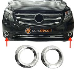 Mercedes Vito W447 / V-Class Διακοσμητικά Νίκελ Προβολέων Ομίχλης