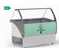 Scoop ice cream vitrine