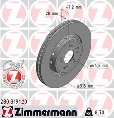 ZIMMERMANN ΔΙΣ/ΚΕΣ HONDA COAT Z
