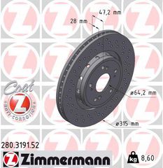 ZIMMERMANN ΔΙΣ/ΚΕΣ ΤΡΥΠΗΤΕΣ SPORT
