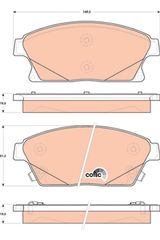 Τακάκια φρένων CHEVROLET / OPEL 13301234, 542115, 1605135, 1605178