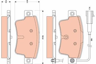 Τακάκια φρένων FIAT 77365464, 77365886