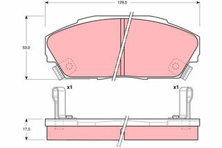 Τακάκια φρένων HONDA / ACURA / ROVER 45022SR3N31, 45022SG0G11, 45022SG0G10, 45022SD4A12, 45022SD4A10, GBP90298