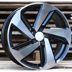 VW Style 271 7.5x17 5x100 ET45 Black Face Machined