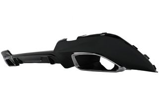 ΠΙΣΩ ΣΠΟΙΛΕΡ Rear Bumper Valance Diffuser With Chrome Exhaust Tips BMW 3 Series G20 G28 Sedan G21 Touring (2018-up) M340i M Look Piano Black-thumb-3