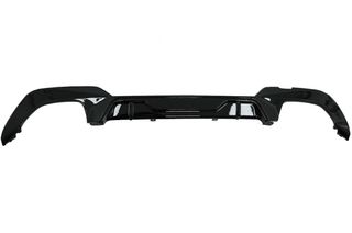 ΠΙΣΩ ΣΠΟΙΛΕΡ Rear Bumper Valance Diffuser With Chrome Exhaust Tips BMW 3 Series G20 G28 Sedan G21 Touring (2018-up) M340i M Look Piano Black-thumb-4