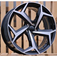 VW Style 5340 7.5x17 5x100 ET41 Black Face Machined