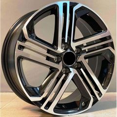 VW Style 5586 8x19 5x112 ET42 Black Face Machined
