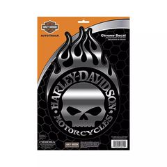 Αυτοκόλλητο Harley-Davidson Νεκροκεφαλή Willie G | Harley-Davidson Decal Willie G Skull & Flames