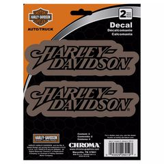Αυτοκόλλητα Harley-Davidson Logo Μπρονζέ 2τμχ | Harley-Davidson Decal Set Chroma Text in Bronze