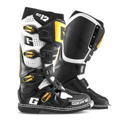 ΜΠΟΤΕΣ MX ENDURO LUXE ΜΑΥΡΟ ΑΣΠΡΟ ΧΡΥΣΟ SG12| GAERNE