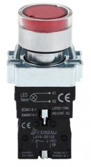 ΜΠΟΥΤΟΝ Φ22 ΜΕΤΑΛ. ΚΟΚΚΙΝΟ ΦΩΤ. 24V  LAY5-BW3462