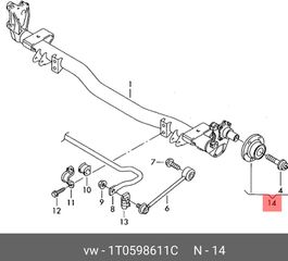 ρουλεμαν-κομπλε μουαγιε οπισθιου τροχου , για VW Group , με κωδικο : 1T0598611B , VKBA6558