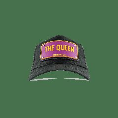 The queen Γυναικείο Μαύρο jockey καπέλο με rubber patch - John Hatter & Co