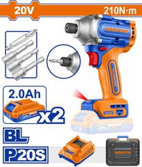 Wadfow WCD2B21E Παλμικό Κατσαβίδι Li-ion 20V / 210Nm Brushless motor