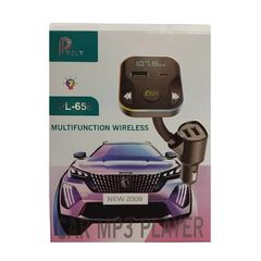 Fm Transmitter Με Bluetooth, Φορτιστής 2 USB, Οθόνη LCD PL-658 Μαύρο 1 Τεμάχιο