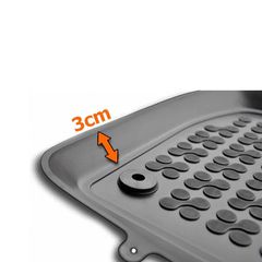 Πατάκια Σκαφάκια 3D Από Λάστιχο Για Mercedes-Benz Fiat Panda 2012- Rezaw Plast 4 Τεμάχια Μαύρα