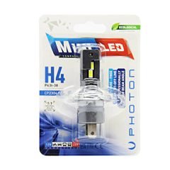 PHOTON Mini Λάμπα LED H4 CAN-BUS Compact 1:1 6000K 12V/24V – 5.000Lm (1 τεμάχιο)