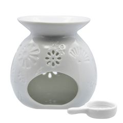 Κεραμικός Αρωματιστής Bubble Flower 10.4 x 11.5cm Λευκό Themagio 77003