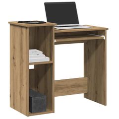 Γραφείο με Ράφια Αρτισιανή Δρυς 184x40x78 εκ Επεξεργασμένο Ξύλο 860453