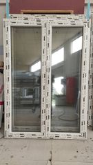 Δίφυλλη μπαλκονόπορτα pvc λευκή