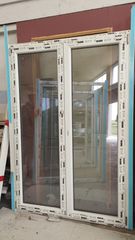 Δίφυλλη μπαλκονόπορτα pvc λευκή