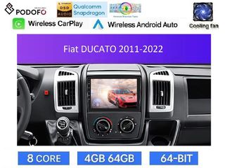 Fiat DUCATO (2011-2022) Android Οθόνη 9" | Snapdragon 460 | 4GB RAM + 64GB ROM | Ασύρματο CarPlay & Android Auto GPS WiFi DSP FM/RDS