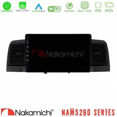 Nakamichi NAM5260 Series 4Core Android12 4+64GB Toyota Corolla 2002-2006 Navigation Multimedia Tablet 9" Με Carplay & Android