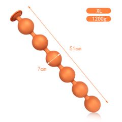 Anus Butt Plug with Suction Golden L - 38cm-thumb-6