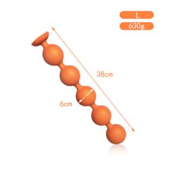Anus Butt Plug with Suction Golden L - 38cm-thumb-4