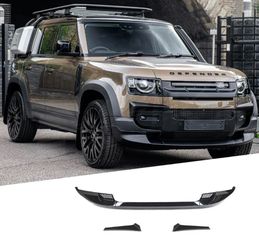 ΕΜΠΡΟΣ ΣΠΟΙΛΕΡ Land Rover Defender Gloss Black Front Bumper Bar Lip Spoiler & Splitters L663 90 110 130 2020-2025