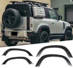 ΣΕΤ ΦΡΥΔΙΑ ΦΤΕΡΩΝ Matt Black Wheel Arches Extensions Fender Flares For Land Rover Defender L663 90 2020-2025