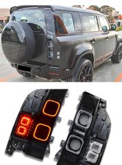 ΦΑΝΑΡΙΑ ΠΙΣΩ Smoked Full LED Tail Lights For Land Rover Defender L663 90 110 130 2020-2025