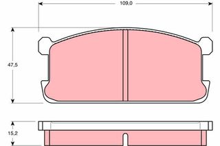 Τακάκια φρένων MITSUBISHI TRW MB151323, MB151324, MB193216