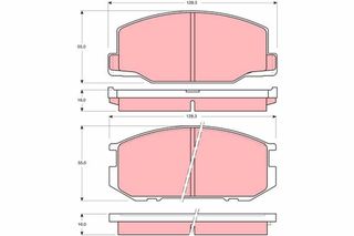 Τακάκια φρένων LOTUS / TOYOTA 0449114140, 0446514330