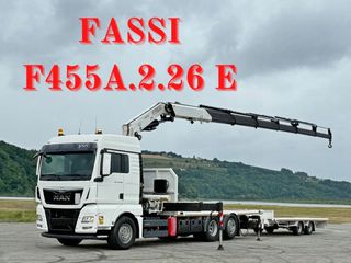 Γερανοί - Φορτηγά Με Γερανό MAN 2015 TGX 26.440 * FASSI F455A.2.26E + ραδιόφωνο + τρέιλερ