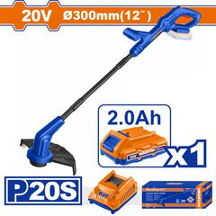 Wadfow WGTP535E Θαμνοκοπτικό Μπαταρίας Li-ion 20V / 2Ah με μπαταρία & φορτιστή