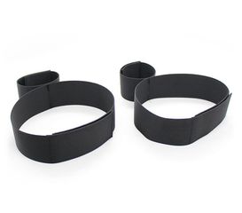 Bondage Wrist to Thigh Restraints Black
