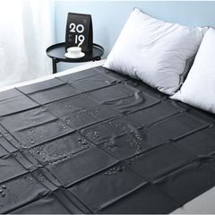 PVC Waterproof Bed Sheet Black S-thumb-2