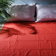 PVC Waterproof Bed Sheet Red S-thumb-2