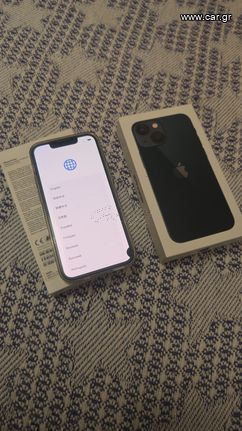 iphone 13 mini,  Midnight  128gb, με θήκες.