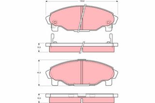 Τακάκια φρένων για DAIHATSU CHARADE, GRAN MOVE, VALERA IV TRW 0449187728, 449187727, 449187725