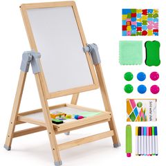 VEVOR 2-in-1 Kids Art Easel Ξύλινος μαγνητικός πίνακας κιμωλίας διπλής όψης